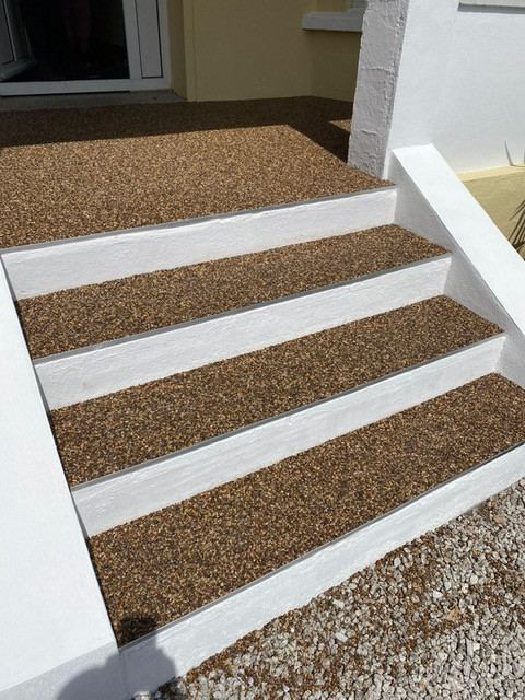 LP Flat Roofing Falmouth Installs Resin Bound Steps